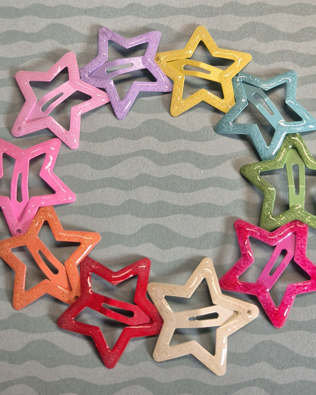 Mollette a Stella con Brillantini per Capelli