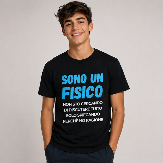 T-Shirt “Sono un Fisico” – Personalizzabile