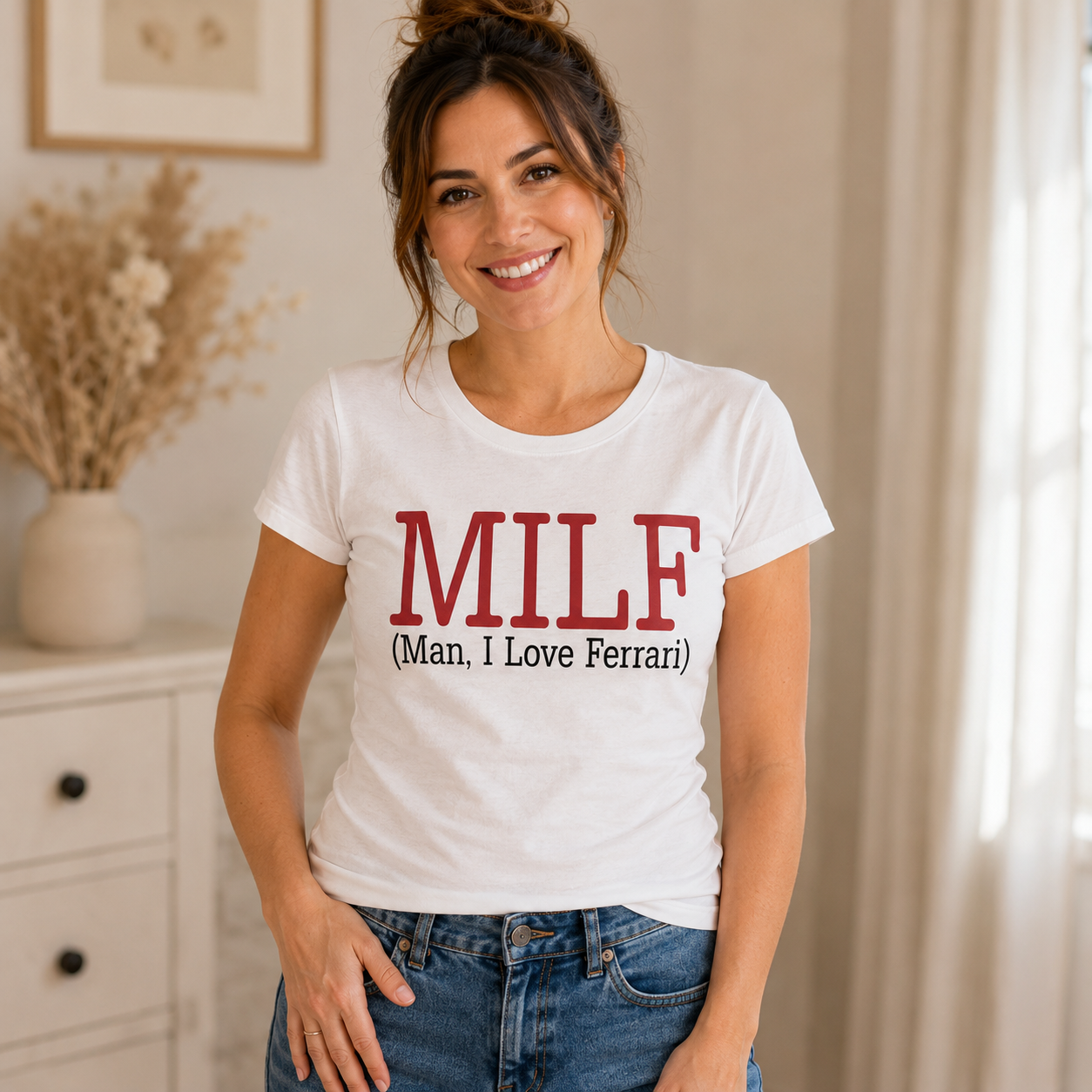 Maglietta “MILF – Man, I Love Ferrari”