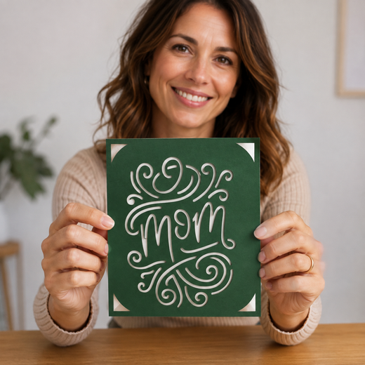 Biglietto “Mom” – Intaglio Elegante