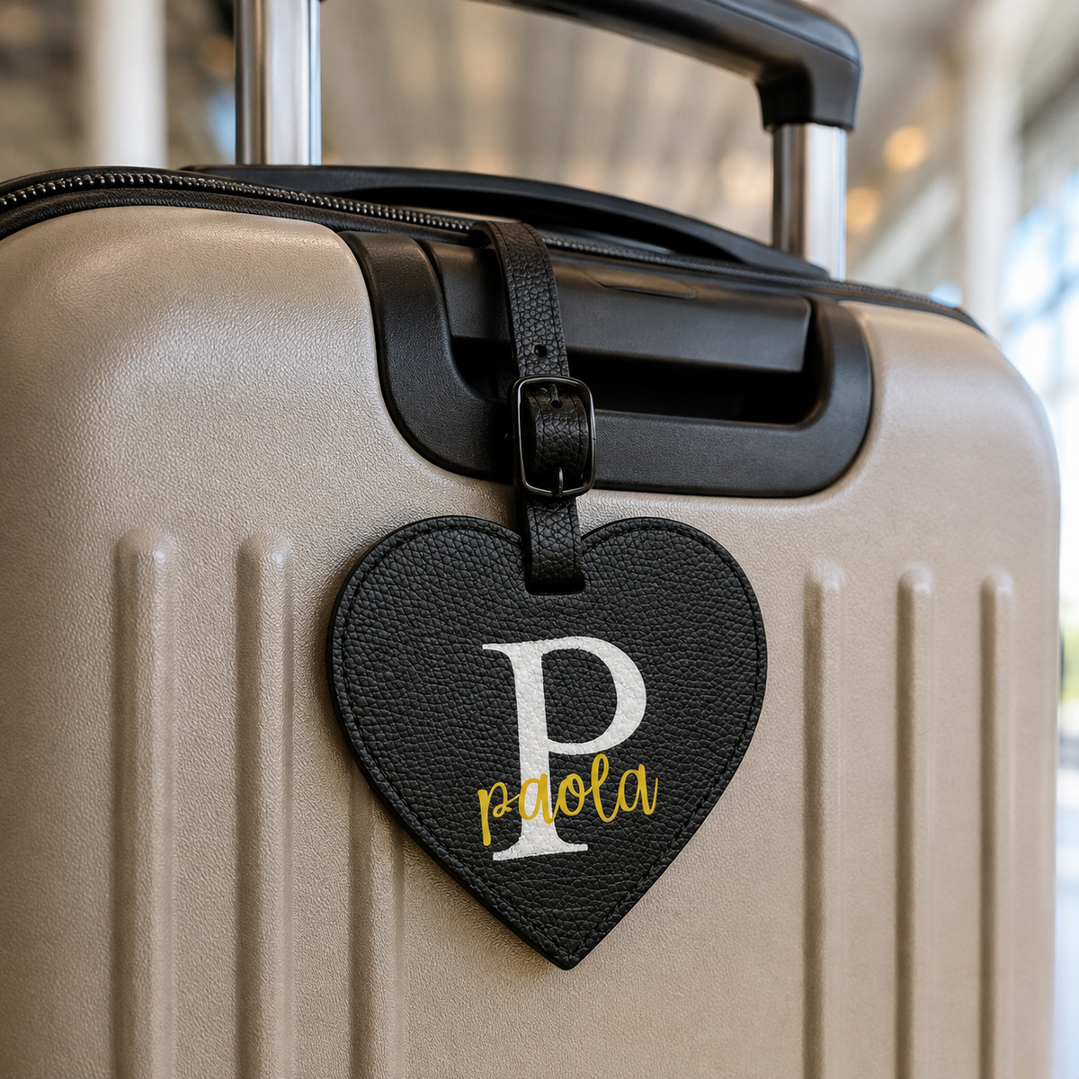 Targhetta Portavaligia Personalizzata a Cuore