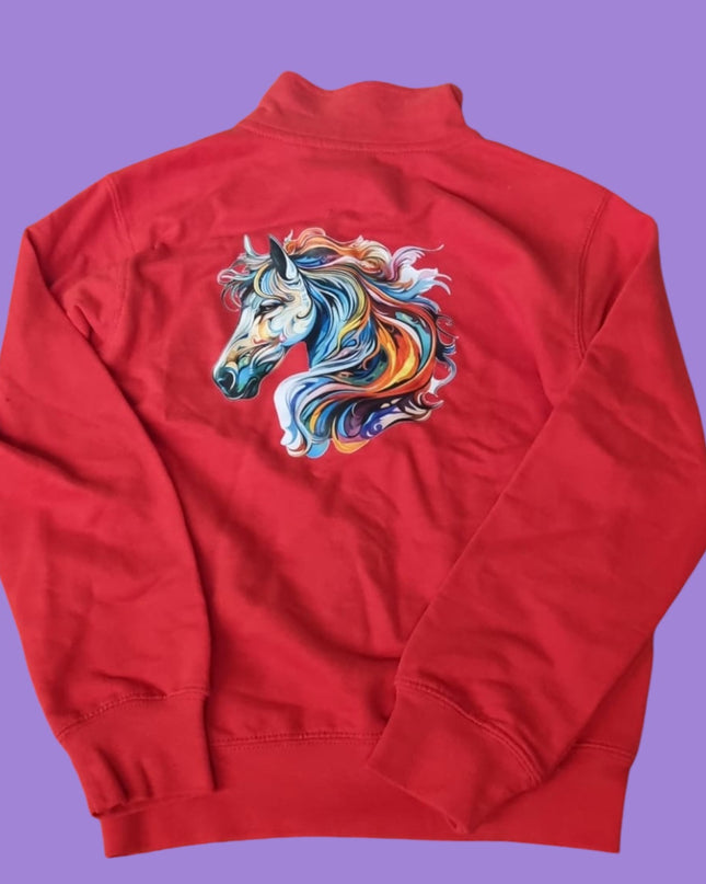 Felpa maniche lunghe equitazione personalizzata