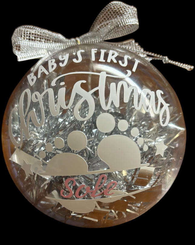 Pallina natalizia “il mio primo Natale’ con personalizzazione