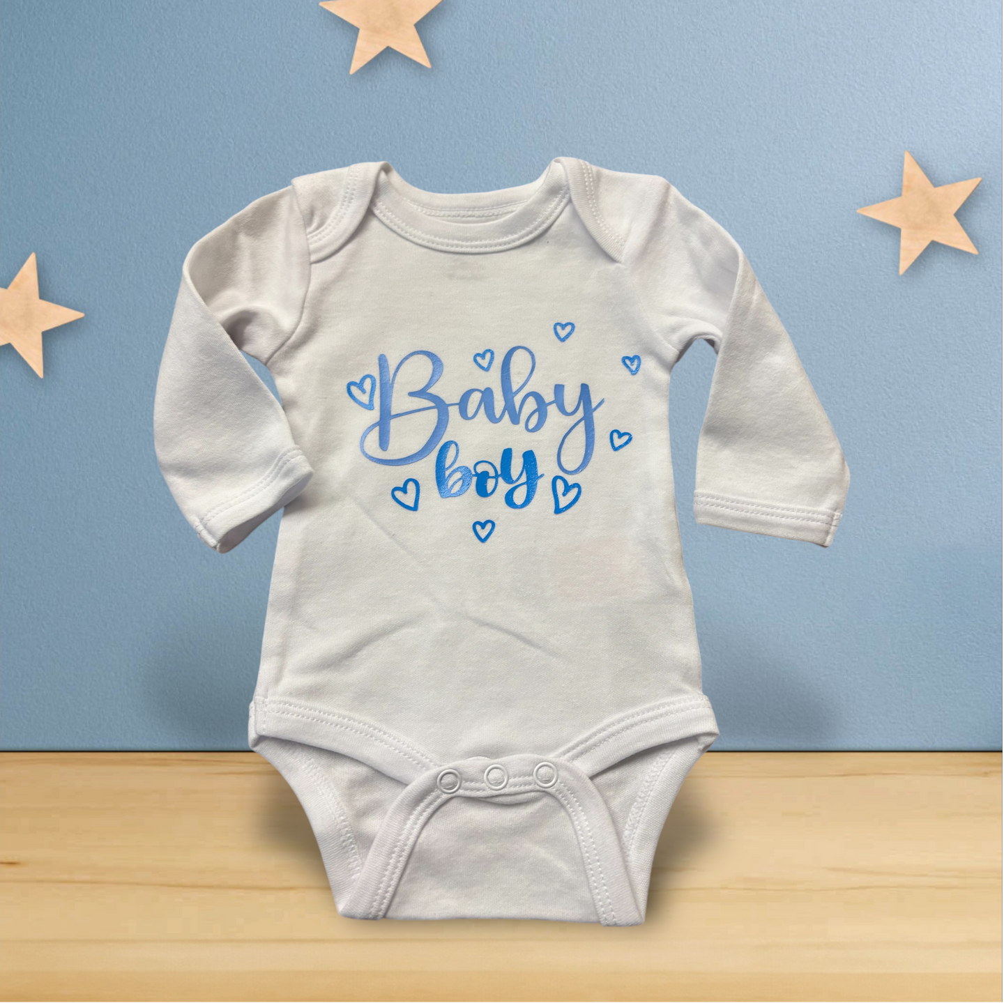 Body Intimo Bianco a Maniche Lunghe – "Baby Boy”