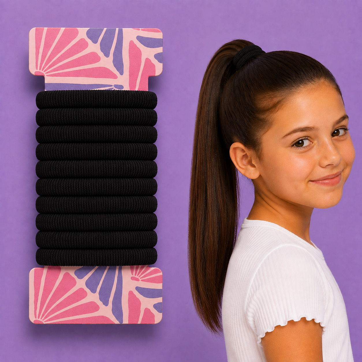 10 Elastici per Capelli 2 cm – Neri