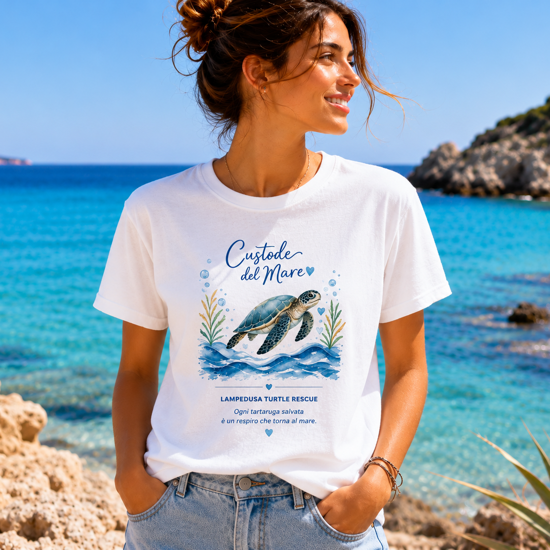 Maglietta Custode del Mare – Uomo, Donna e Bambino