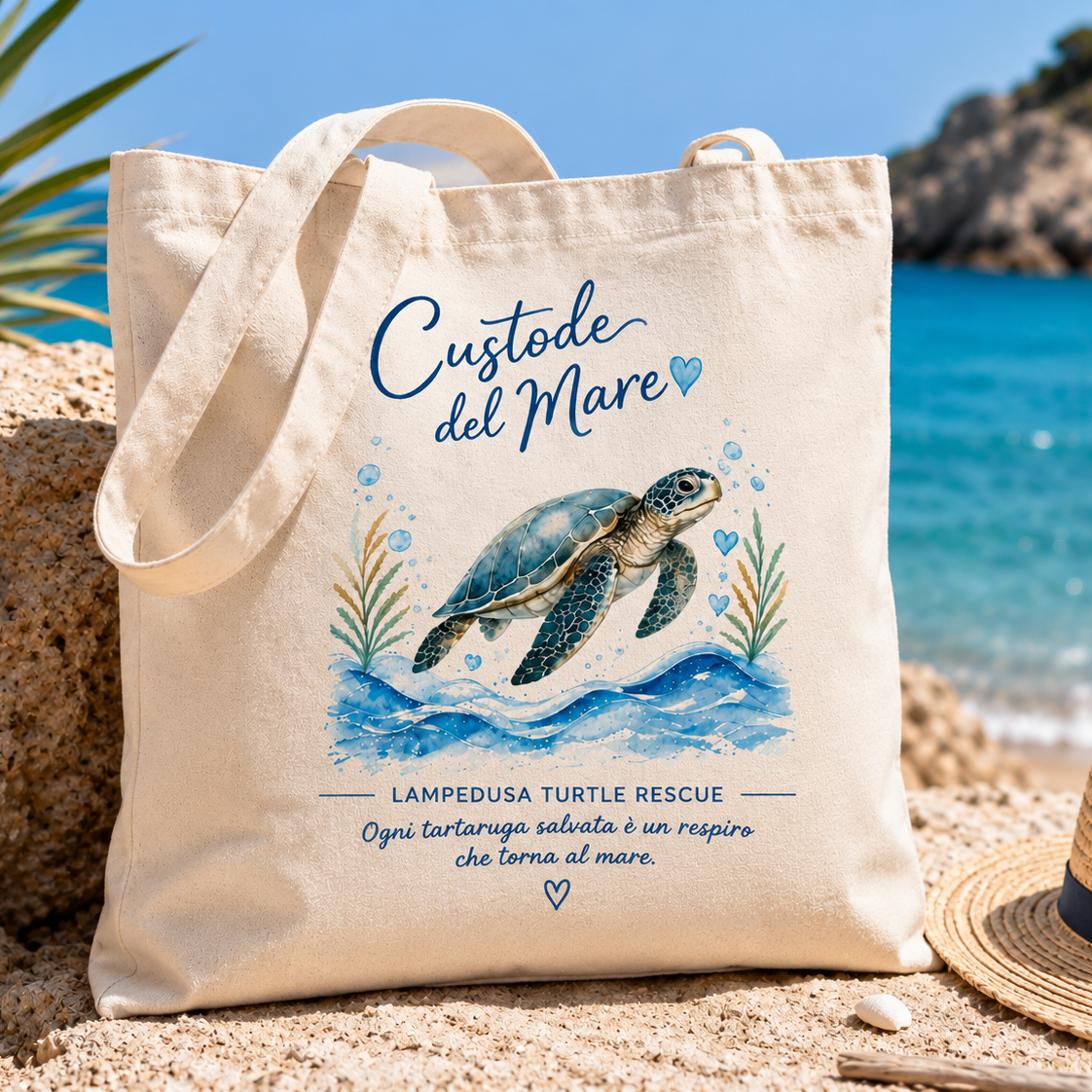 Tote Bag Custode del Mare – Lampedusa Turtle Rescue