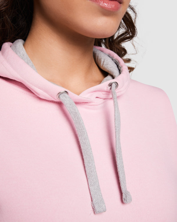 Felpa con Cappuccio Bicolore Donna