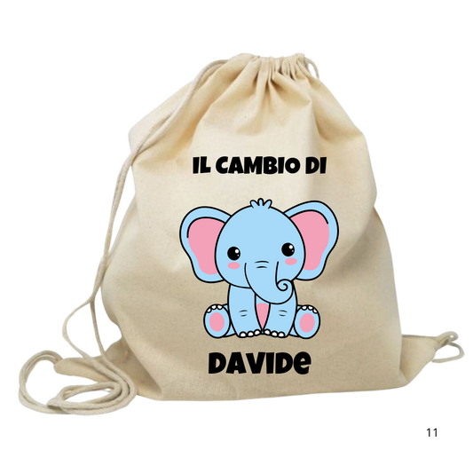 Sacchetta Personalizzata per il Cambio - Mod. Elefante