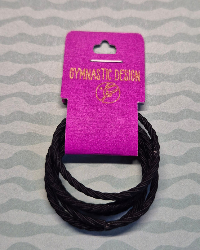 5 Elastici Neri per Capelli 3,5 cm