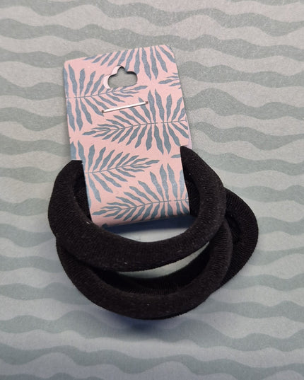 3 Elastici Neri per Capelli 4 cm