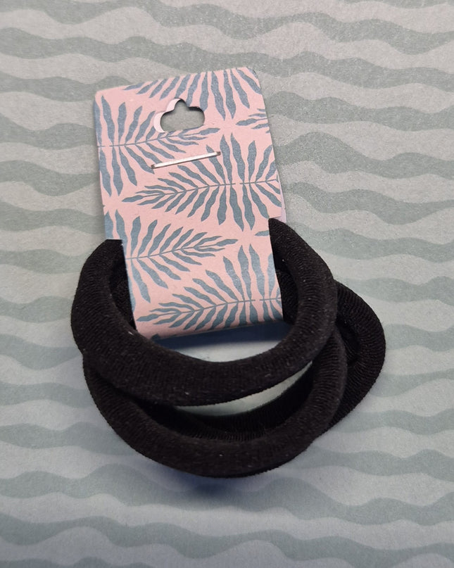 3 Elastici Neri per Capelli 4 cm