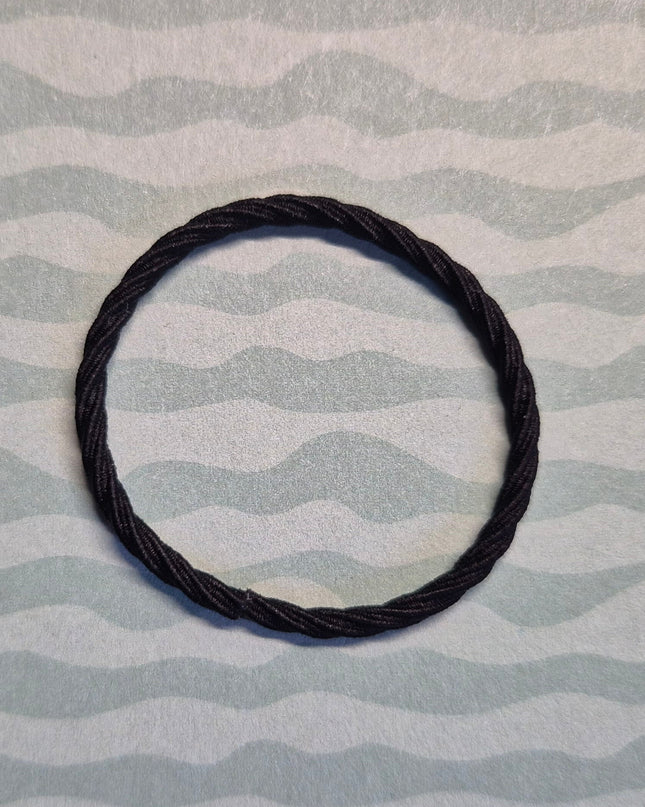 5 Elastici Neri per Capelli 3,5 cm