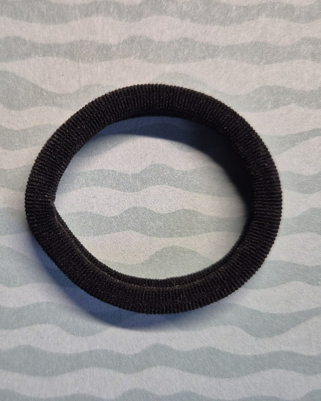 3 Elastici Neri per Capelli 4 cm