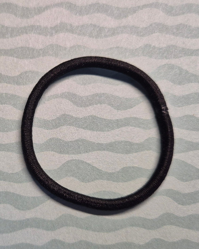 5 Elastici Neri per Capelli 4 cm