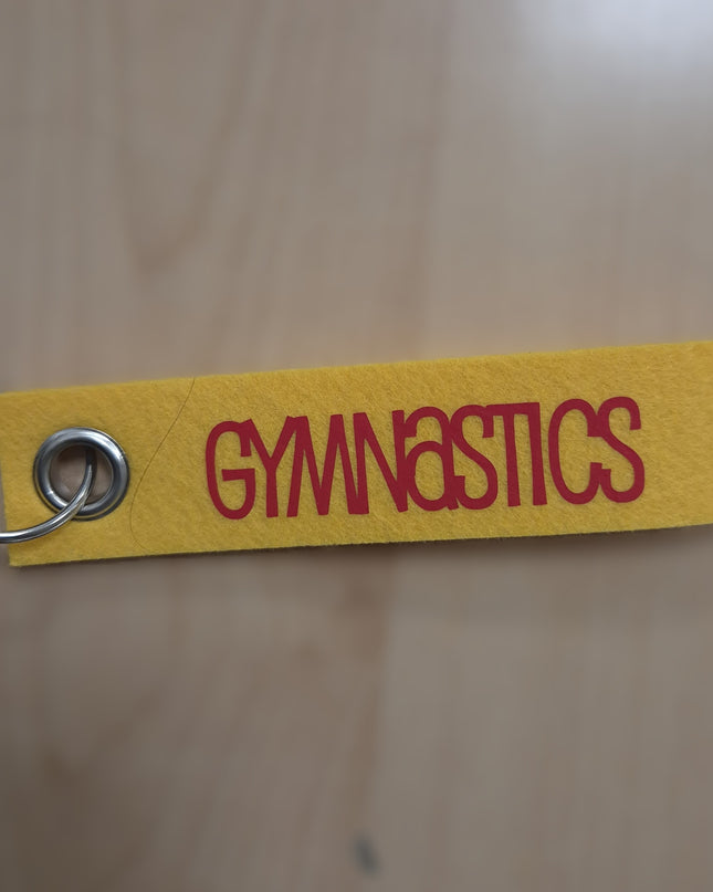 PORTACHIAVI IN FELTRO GIALLO