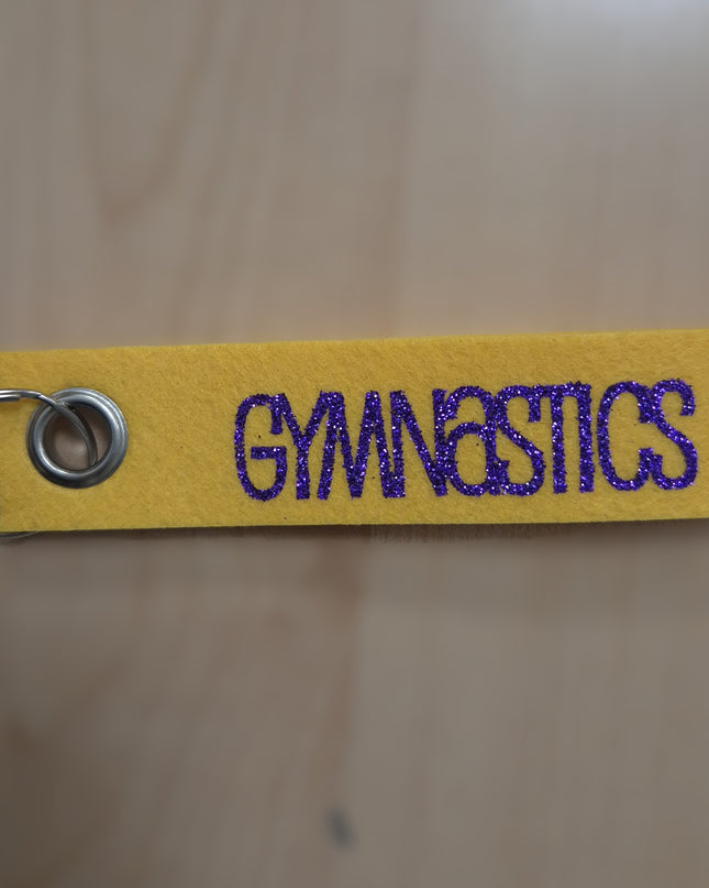 PORTACHIAVI IN FELTRO GIALLO