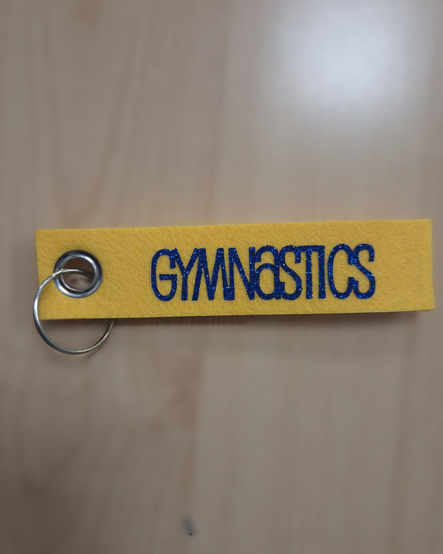 PORTACHIAVI IN FELTRO GIALLO