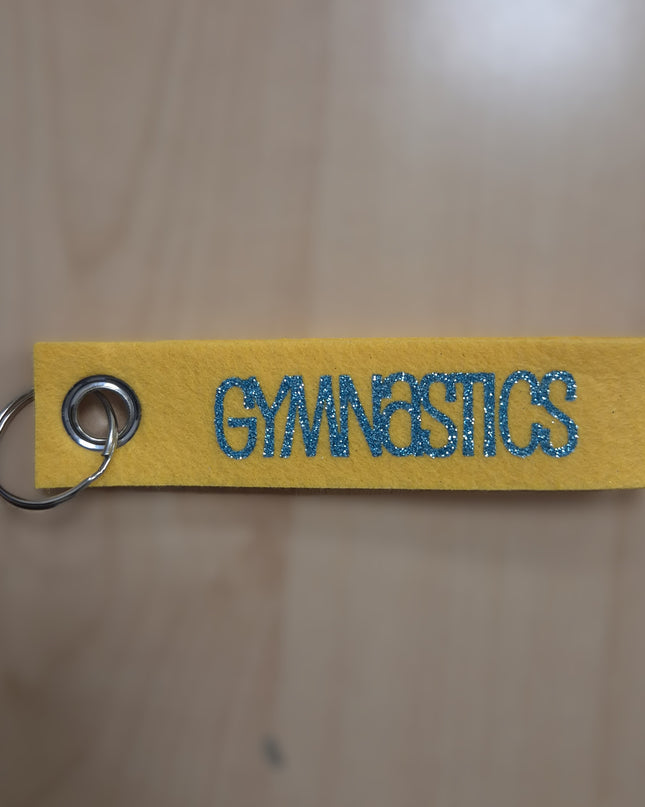 PORTACHIAVI IN FELTRO GIALLO