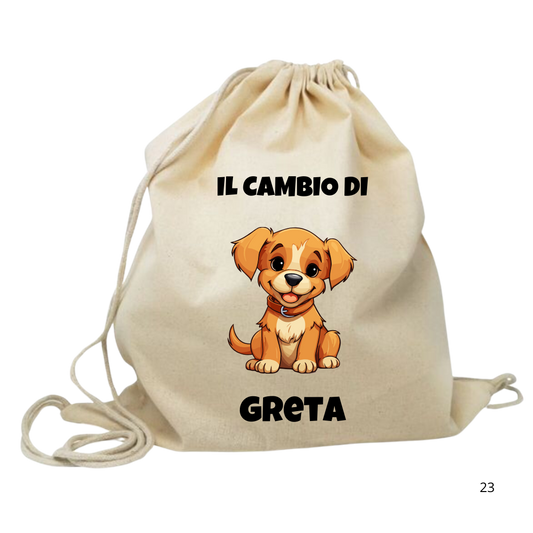 Sacchetta Personalizzata per il Cambio - Mod. Cagnolino