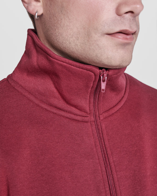 Felpa Collo Alto con Zip Uomo