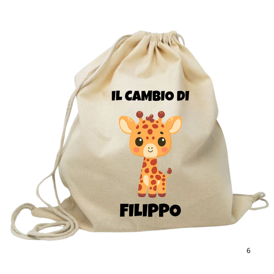 Sacchetta Personalizzata per il Cambio - Mod. Giraffa