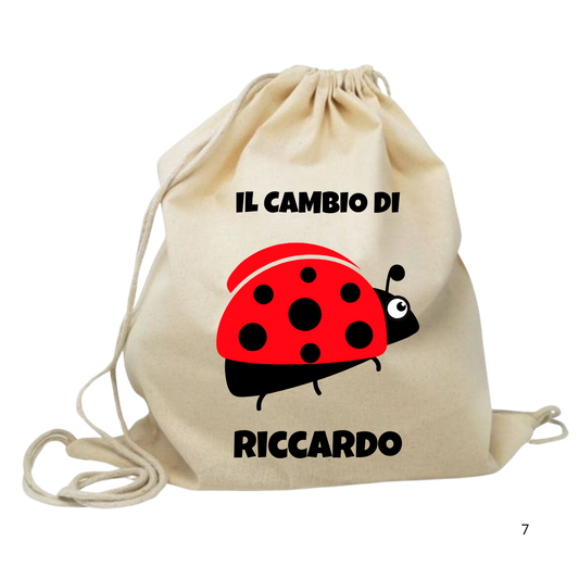 Sacchetta Personalizzata per il Cambio - Mod. Coccinella