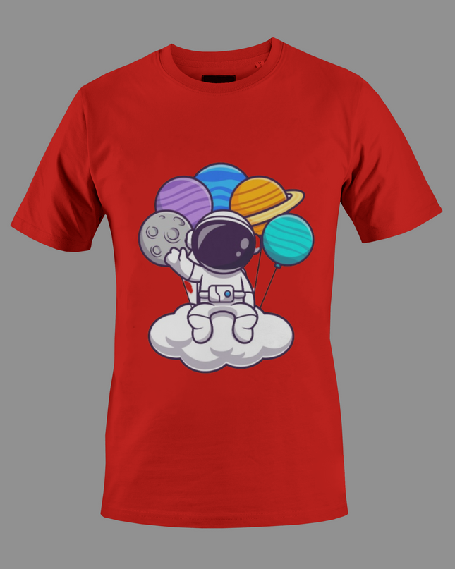 maglietta - Astronauta e pianeti