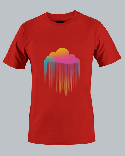 T shirt pioggia di colori