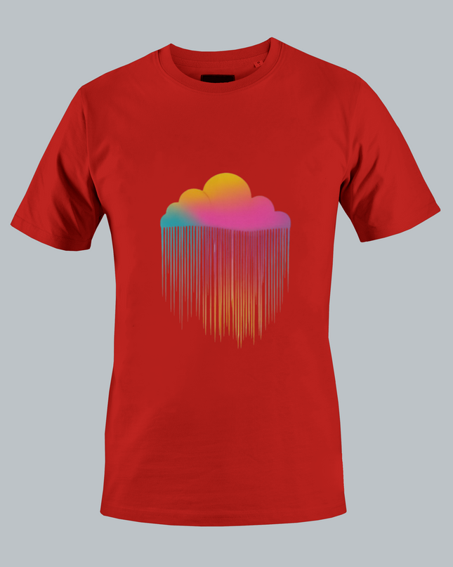T shirt pioggia di colori