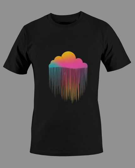T shirt pioggia di colori
