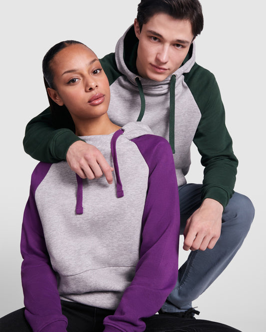 Felpa con Cappuccio Bicolore Roly – Unisex