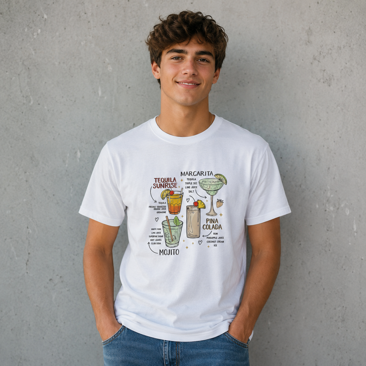 T-Shirt “Cocktail Recipes” – Personalizzabile
