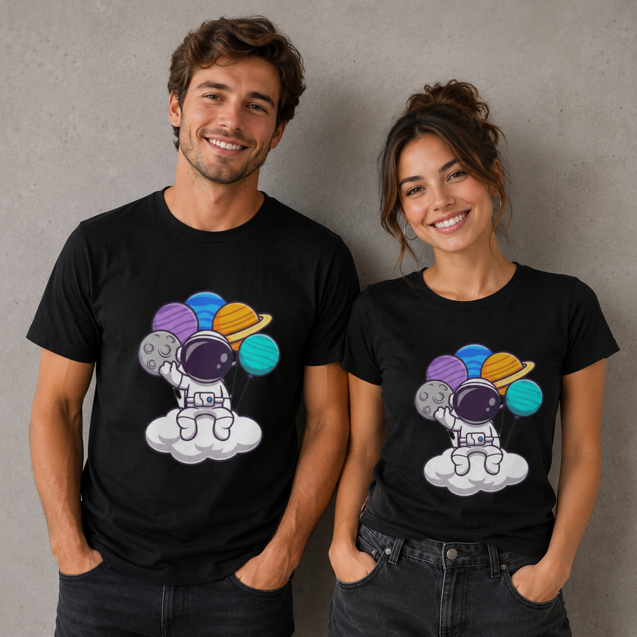 T-Shirt Astronauta & Pianeti – Personalizzabile