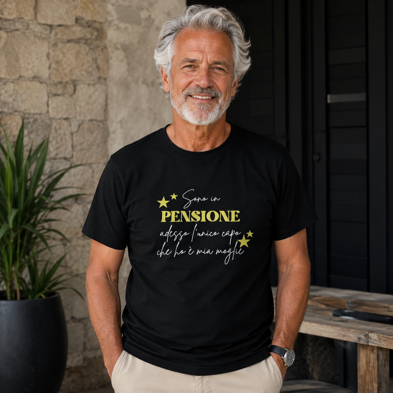 T-Shirt “Sono in Pensione” – Personalizzabile