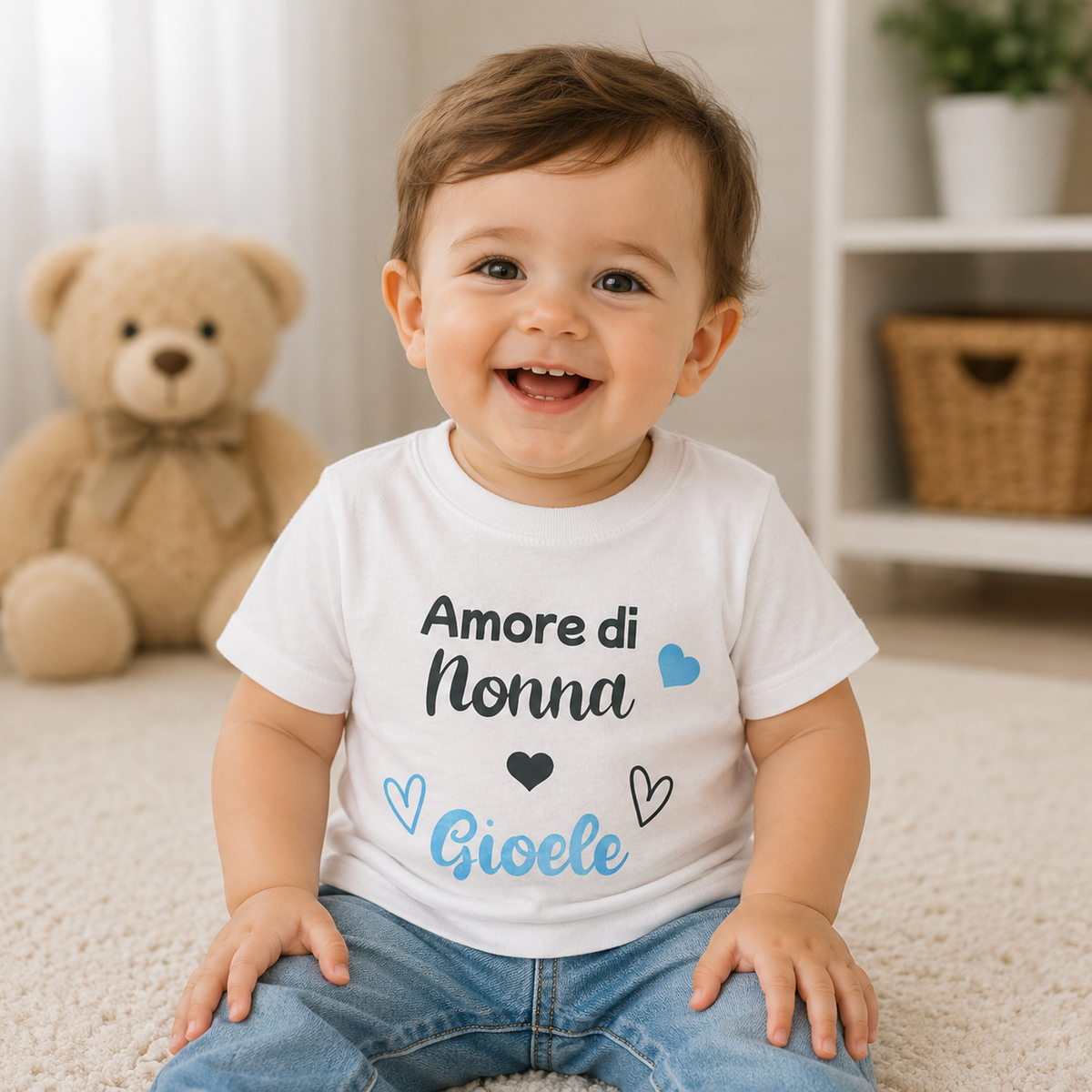 T-Shirt Baby Personalizzata – Amore di Nonna