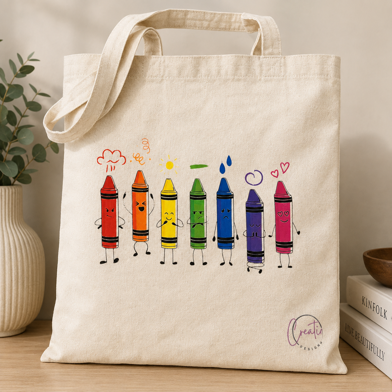 Shopper “Pastelli Colorati” – Idea Regalo Maestra