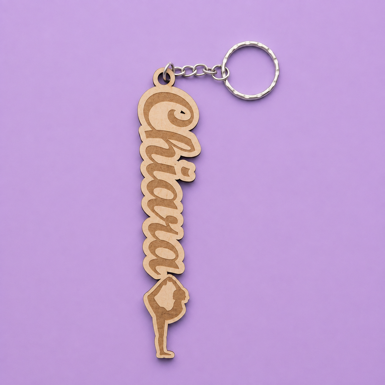 PORTACHIAVI CON NOME IN LEGNO - ARTISTICA FEMMINILE