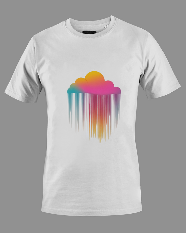 T shirt pioggia di colori