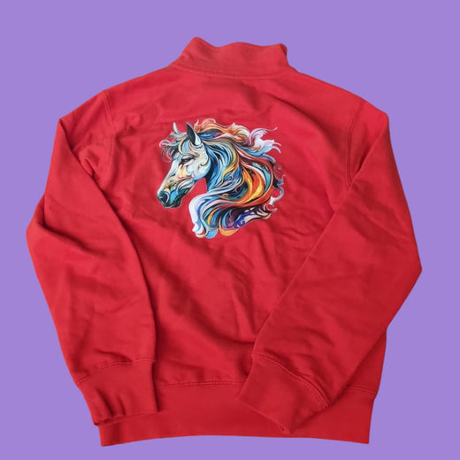 Felpa maniche lunghe equitazione personalizzata