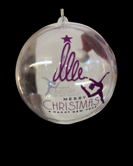 Pallina natalizia con ginnasta viola