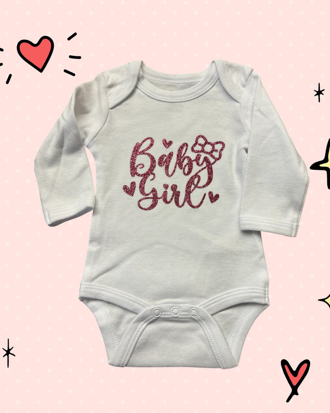 Body Intimo Bianco a Maniche Lunghe – "Baby Girl”