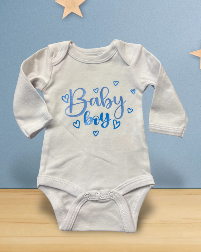 Body Intimo Bianco a Maniche Lunghe – "Baby Boy”