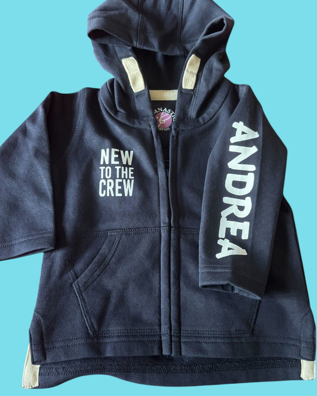 Felpa Neonati con Cappuccio e Zip - PERSONALIZZABILE