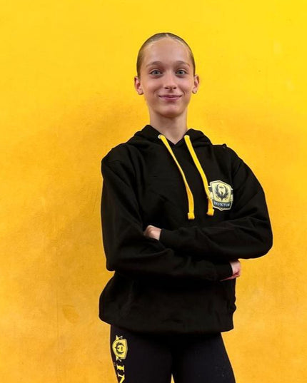 Felpa Nera con Cappuccio Invictus