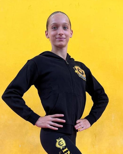 Felpa Nera con Zip Invictus