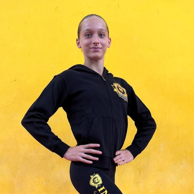 Felpa Nera con Zip Invictus