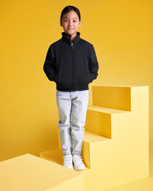 Felpa ULAN senza con Cappuccio Zip Intera Bambino