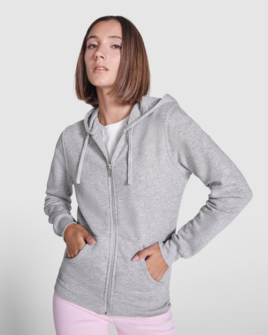 Felpa VELETA con Cappuccio Zip Intera Donna