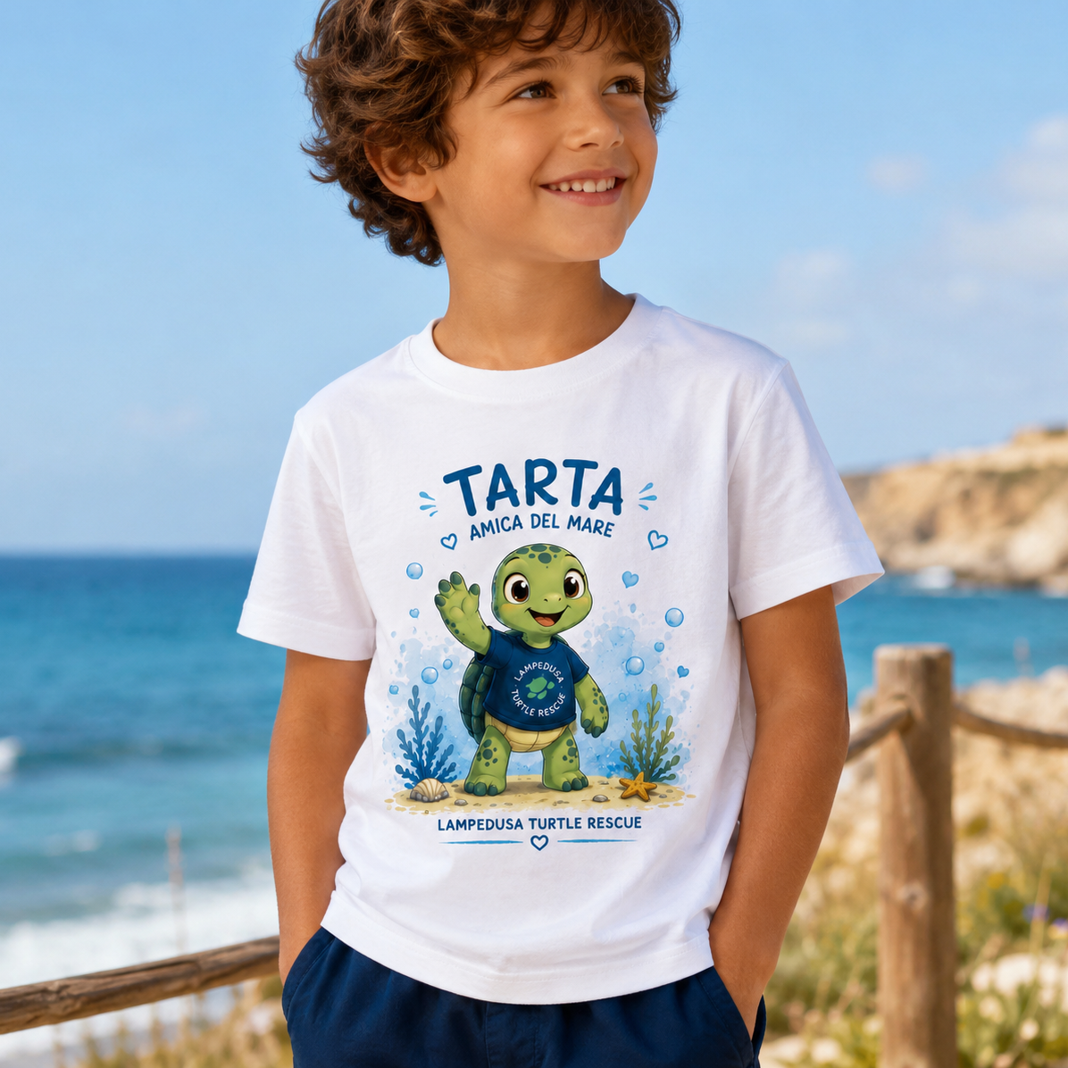 T-shirt Bambino “Tarta – Amica del Mare”